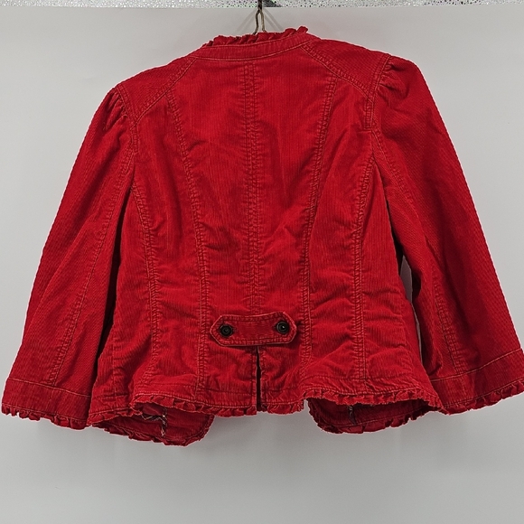Ann Taylor Loft Corduroy Red Jacket Size 10 - Picture 5 of 8